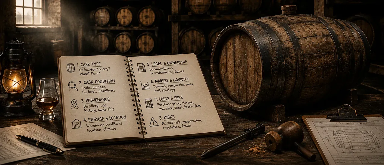 Whisky cask pricing trends and valuation factors in 2026